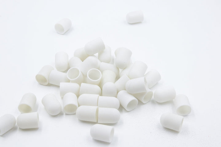 White Plastic Sanding Caps with Base + Mandrel, 10×15 mm — 10 pcs - U - tools - U - tools