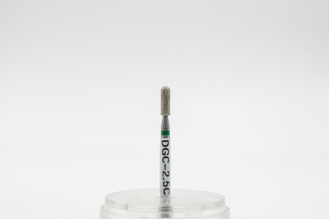 Diamond Cool Groove Nail Drill Bits Rounded Top Cylinder DGC-2.5*7 mm - U-tools