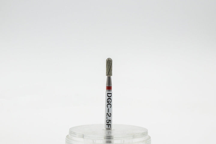 Diamond Cool Groove Nail Drill Bits Rounded Top Cylinder DGC-2.5*7 mm - U-tools