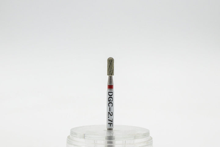 Diamond Cool Groove Nail Drill Bits Rounded Top Cylinder DGC-2.7*7 mm | U-tools