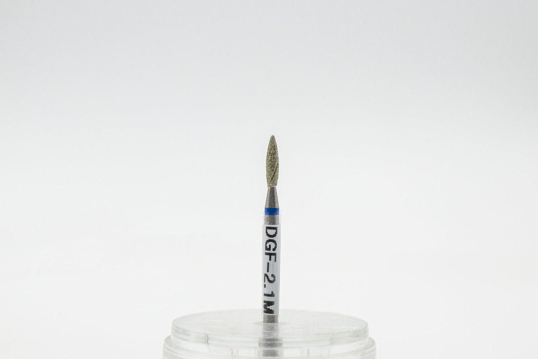 Diamond Cool Groove  Nail Drill bits Flame DGF-2.1*8 mm | U-tools