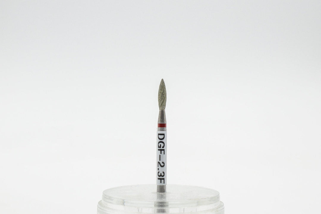 Diamond Cool Groove  Nail Drill bits Flame DGF-2.3*8 mm | U-tools