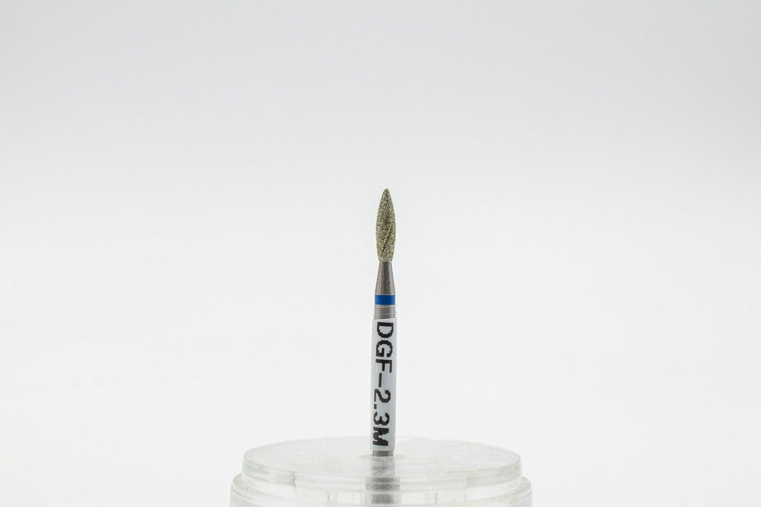 Diamond Cool Groove  Nail Drill bits Flame DGF-2.3*8 mm | U-tools