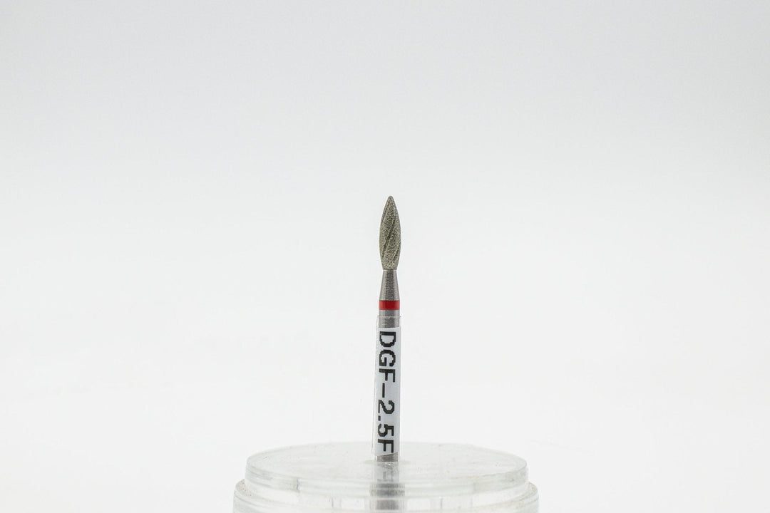 Diamond Cool Groove  Nail Drill bits Flame DGF-2.5*8 mm | U-tools