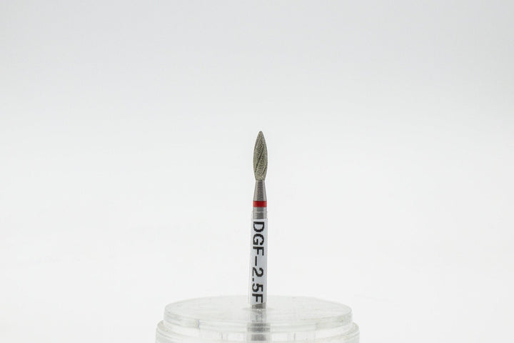 Diamond Cool Groove  Nail Drill bits Flame DGF-2.5*8 mm | U-tools