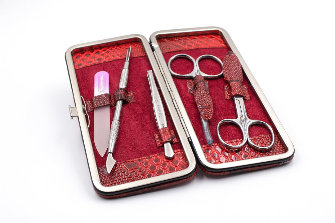 Manicure and Pedicure Set in a Premium Leather Case - U-tools