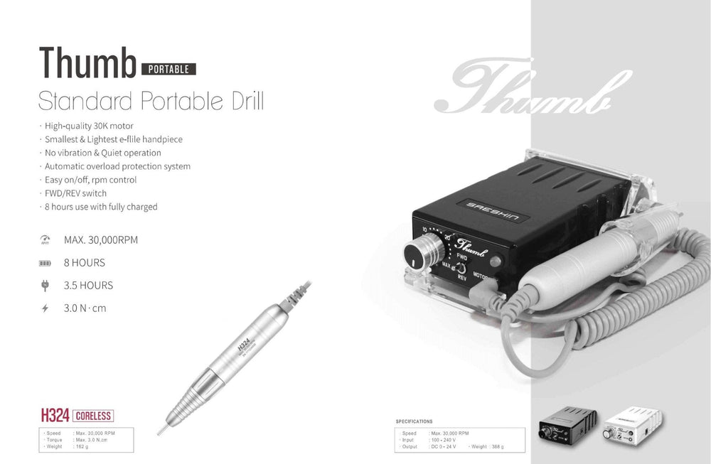 Saeshin Strong THUMB Standard Portable E-file with H324 Handpiece | U-tools