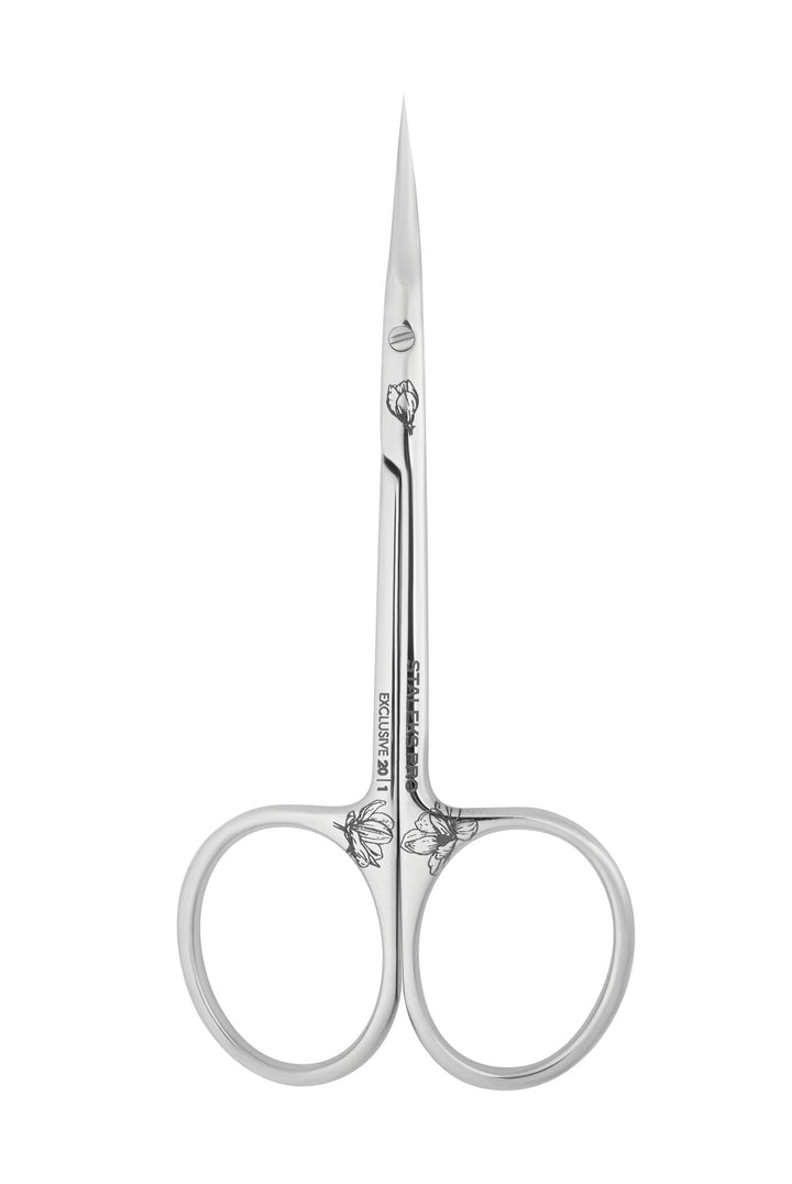 Staleks Exclusive Cuticle Scissors with Curved Blades Magnolia 20 Type 1 — 21 mm blades | U-tools