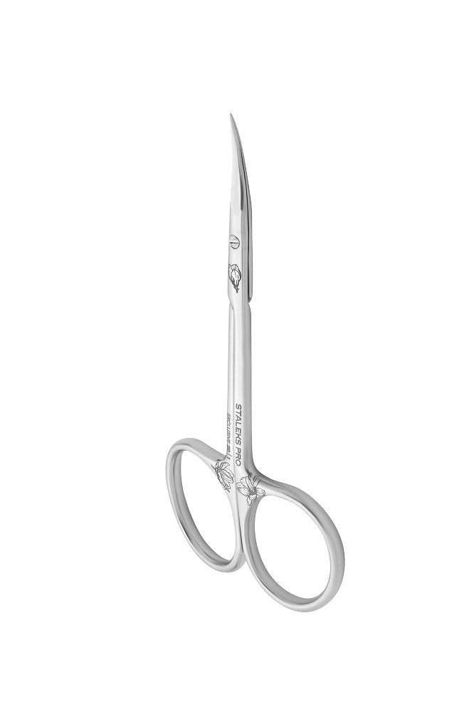 Staleks Exclusive Cuticle Scissors with Curved Blades Magnolia 20 Type 1 — 21 mm blades | U-tools