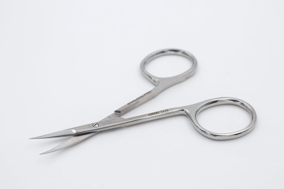 Staleks Left-handed Pro Cuticle Scissors with Narrow Curved Blades Expert 11 Type 1 — 18 mm blades | U-tools